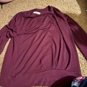 Purple long sleeved shirt